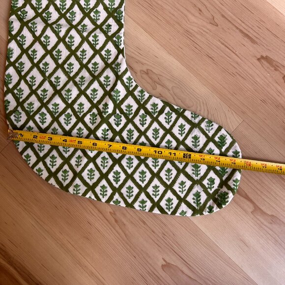 Handmade Festive Block Print Christmas Stockings, Set of 3 - Picture 8 of 8